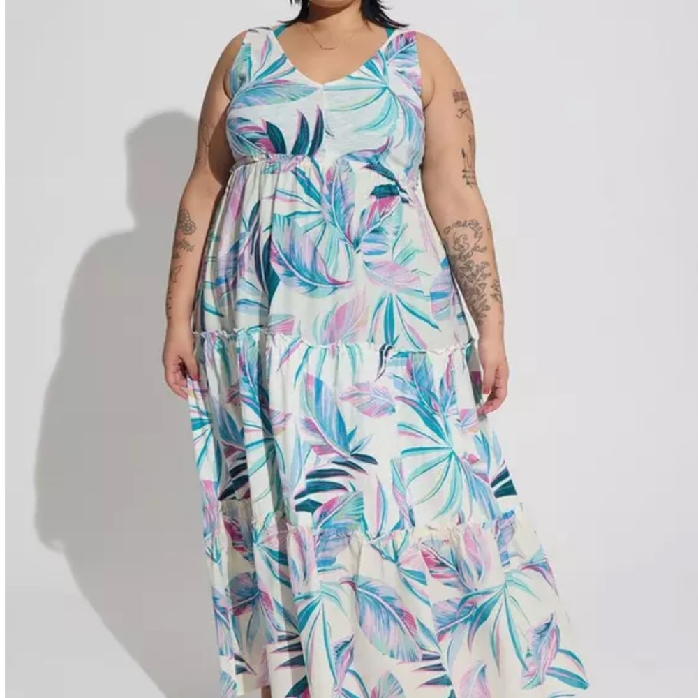 TORRID | Midi Cotton Ruffle Beach Dress